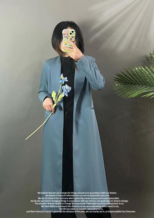 520感恩价-洛系列-（NO退换）8186 西服轻奢简约长款西服外套-喜出 商品图4
