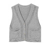 famecoco范可儿全棉针织马甲女士v领无袖保暖马夹FAC1CA013 商品缩略图6