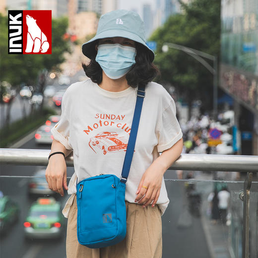 INUK环保斜挎包男女腰包新款潮流休闲女士胸包单肩包手提包包 商品图9