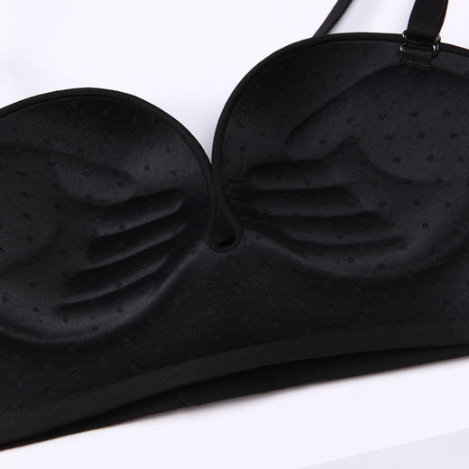 都市丽人舒适打底无痕聚拢内衣女泳布文胸B杯适穿1/2杯中厚树脂胶圈三排扣LB41A2 商品图6