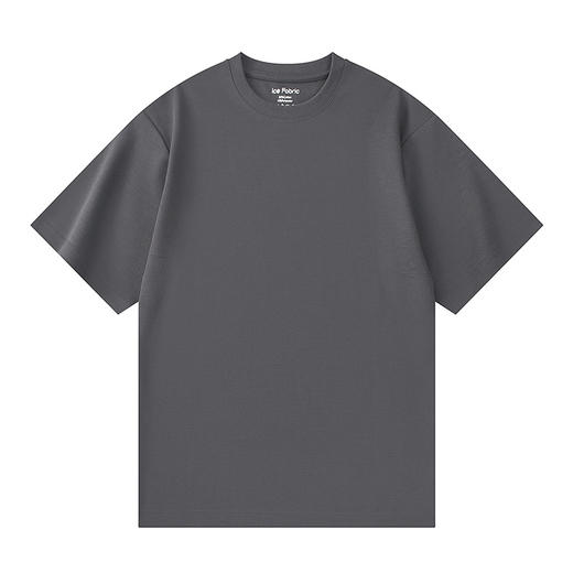 【六边形战士T】 40支双面凉感抗皱三本针纯色打底男女短袖T恤H241050858 商品图5