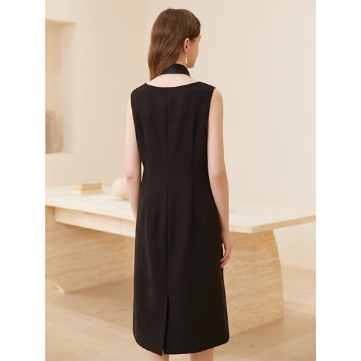 Famecoco气质西装背心裙女修身收腰职业连衣裙中长款FAC1FA041 商品图4