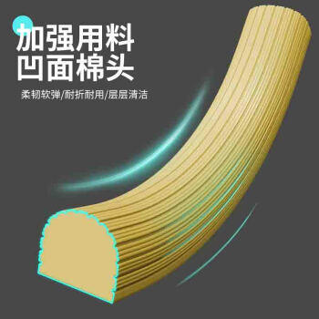利临胶棉拖把27cm两个头胶棉材质家用一拖净免手洗胶棉头拖把 商品图0