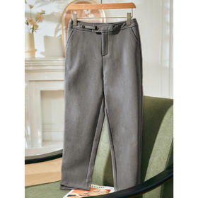 欧芮儿加绒休闲裤秋冬装女2019加厚保暖九分裤女裤子纯色直筒裤