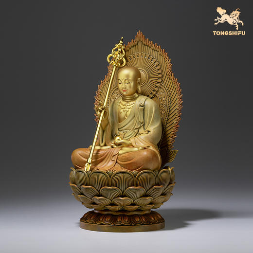 铜师傅 铜摆件《地藏王菩萨》铜工艺品桌面客厅家居装饰品摆件 商品图3