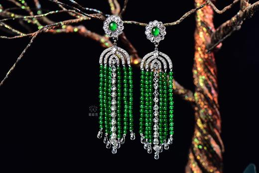 【风情万种】翡翠流苏耳坠-EZ12301008 商品图1