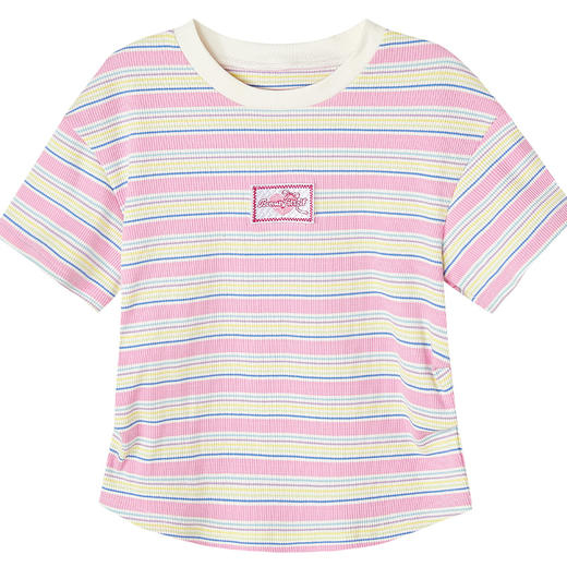 笛莎Deesha T恤2024夏季新款时尚条纹短袖T恤 商品图4