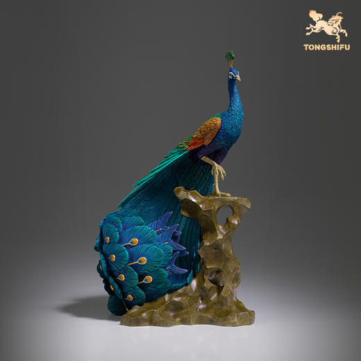 铜师傅 铜摆件《吉祥孔雀酒座》桌面客厅玄关家居装饰品礼品摆件 商品图1