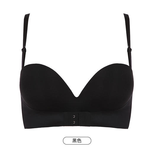 都市丽人舒适打底无痕聚拢内衣女泳布文胸B杯适穿1/2杯中厚树脂胶圈三排扣LB41A2 商品图9