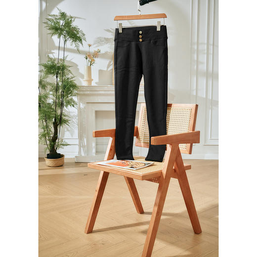 OLrain欧芮儿黑色打底裤女冬季2024年新款显瘦提臀运动安全保暖裤 商品图1