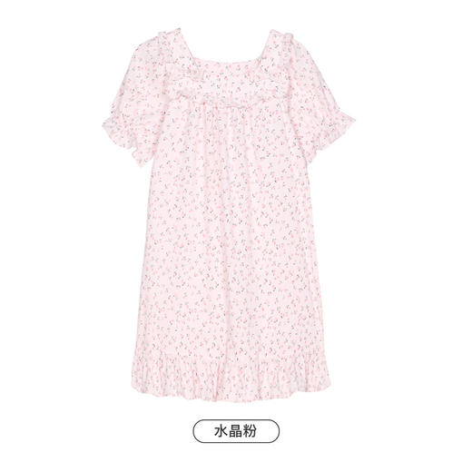 都市丽人亲情蜜语眯雅佳生活家居春夏睡衣女童软绵绵家居服薄款短袖裙童装梭织棉睡裙JH49A3 商品图9