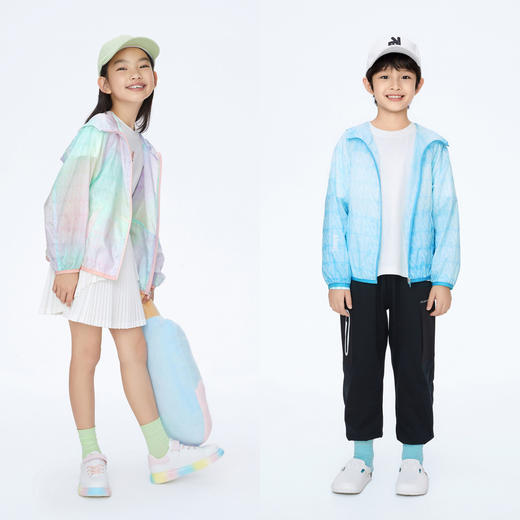 男女童户外防晒服凉爽薄外套新款安奈儿童装实体店同款AM415525 商品图3