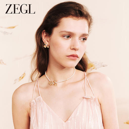 ZEGL设计师橘子花海系列花朵耳环女2024新款爆款高级感耳钉耳饰品 商品图3