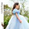 littletime女童连衣裙2024春夏新款短袖中大儿童洋气泡泡袖公主裙 商品缩略图4