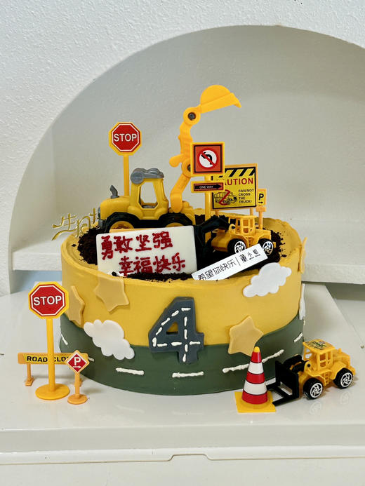挖土机蛋糕（翻糖款） 商品图2