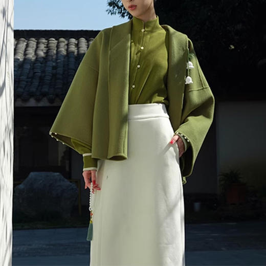 裁缝学苑AQ244春秋新款国风下裙汉服日常改良立领对襟短衫外套女 商品图5