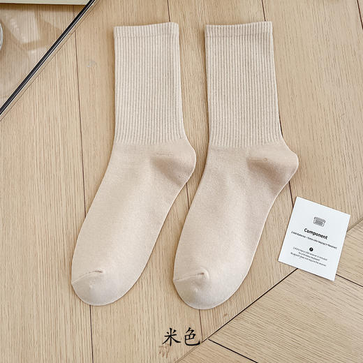 【10双以上价更低】春秋纯棉糖果色百搭五彩袜 商品图12