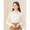 Famecoco范可儿天丝缎感刺绣衬衫女长袖垂感气质衬衣FAC1BH015 商品缩略图1