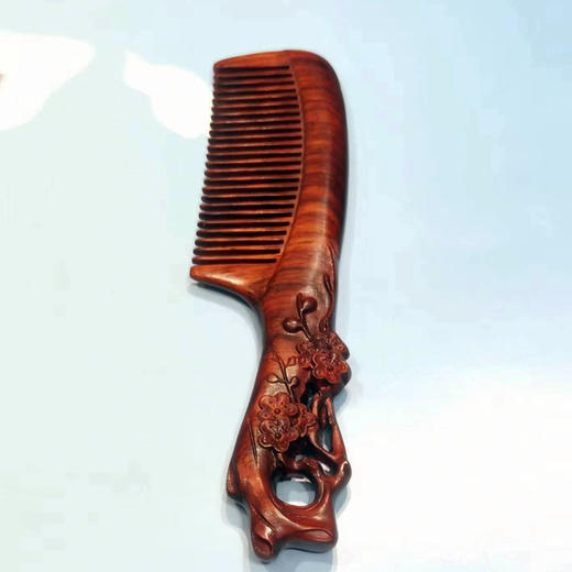 紫檀手柄梳° 新款梅花枝 商品图0