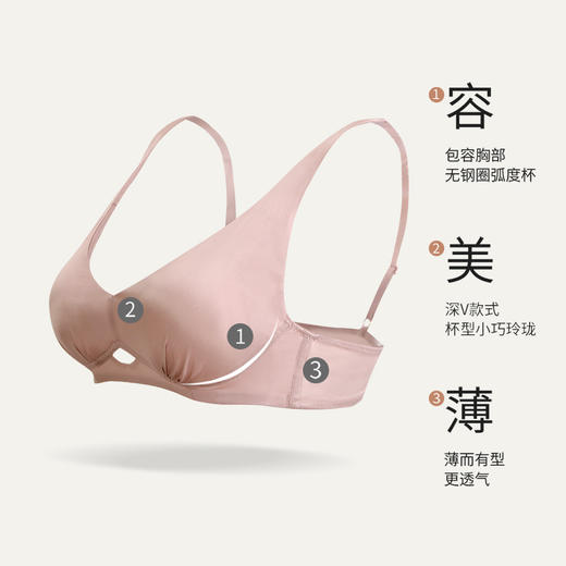 【里外桑蚕丝】20姆米双面桑蚕丝女士无钢圈美背文胸金三塔  NZFEB302 商品图2