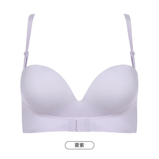 都市丽人舒适打底无痕聚拢内衣女泳布文胸B杯适穿1/2杯中厚树脂胶圈三排扣LB41A2 商品图10