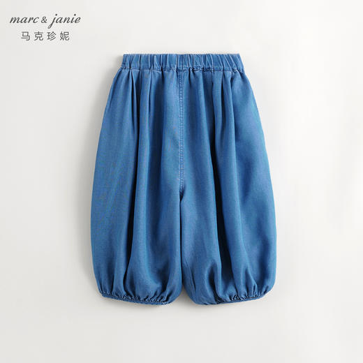 [凉感透气]马克珍妮女童天丝牛仔八分裤防蚊裤儿童裤子夏装240862 商品图1