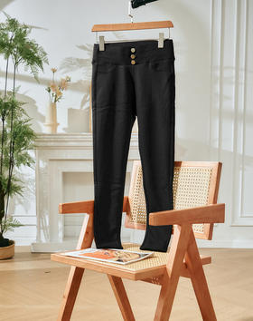 OLrain欧芮儿黑色打底裤女冬季2024年新款显瘦提臀运动安全保暖裤