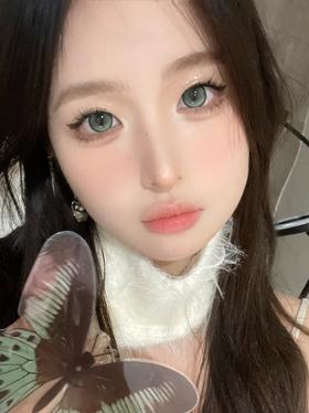 pfgirlcon半年抛美瞳 青柠气泡 14.5mm