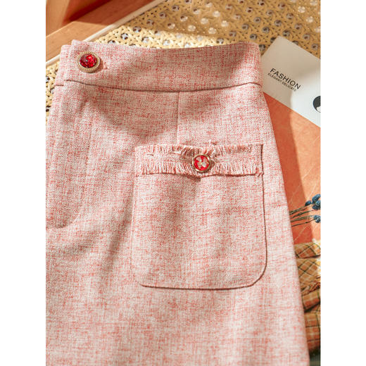 欧芮儿高腰显瘦半身裙女新品气质百搭复古a字包臀短裙ins 商品图1