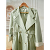 欧芮儿春新款九分袖绿色风衣女 商品缩略图1