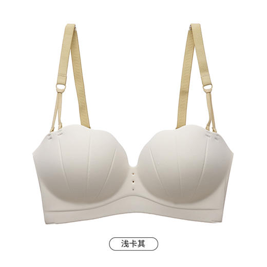 都市丽人舒适打底内衣女泳布文胸B杯适穿1/2杯加厚无痕内衣树脂胶圈三排扣LB41A6 商品图10