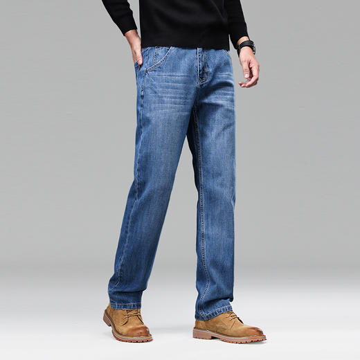 【新款DYG】大依优型大码纯棉宽松牛仔裤长裤男舒适休闲简约百搭加肥加大男装 商品图2
