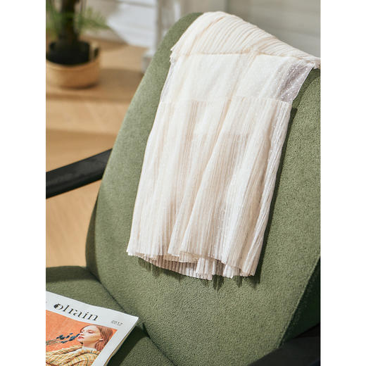 欧芮儿春新款高腰显瘦雪纺半身裙女中长款蕾丝透视网纱裙 商品图2