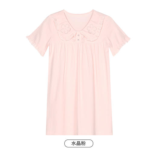 都市丽人亲情蜜语眯雅佳生活家居春夏睡衣女童凉感无尘棉家居服薄款短袖裙童装无尘棉裙装JH49A4 商品图9