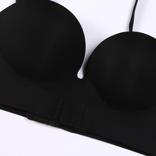 都市丽人舒适打底无痕聚拢内衣女泳布文胸B杯适穿1/2杯中厚树脂胶圈三排扣LB41A2 商品图3