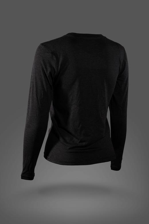 严素吸湿薄绒速干长袖T恤衫, 吸湿排汗快干薄绒打底内层贴身运动健身马拉松跑步长袖 商品图3
