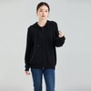 东黎 • 小山羊绒 中性风秋冬季连帽纯色宽松针织保暖连帽衫 NX-PCA2S18IM-06 商品缩略图3