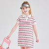 笛莎Deesha 女童连衣裙2024年新款条纹POLO连衣裙 商品缩略图1
