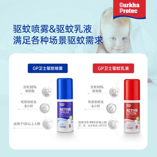 英国GurkhaProtec GP驱蚊喷雾+驱蚊乳液组合装宝宝孕妇随身驱蚊液组合 商品图5