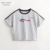 [凉感透气]马克珍妮男童美式侧边条纹短袖T恤儿童上衣夏装240577 商品缩略图1