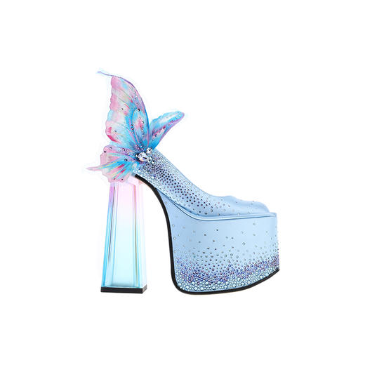 sheme蝶梦庄周系列双面蝴蝶刺绣幻彩鞋跟全球限量版新中式女士单鞋可定制 商品图0