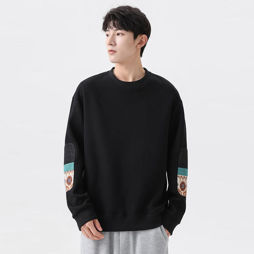 【Q】【新款DSL】大依优型大码圆领卫衣长袖加肥加大胖子上衣男士T恤肥佬打底男装 商品图6