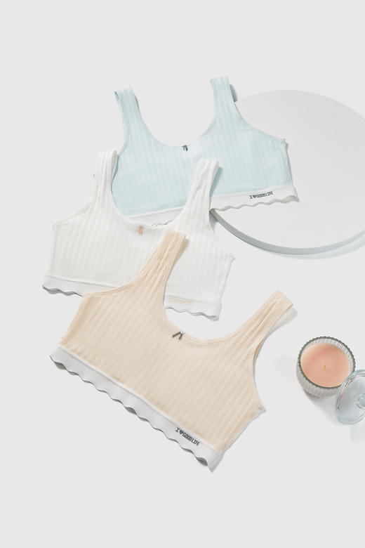 【第二件 0 元｜ 满2件 5 折】【秀黛】提花条纹一阶背心少女背心L5114099T【门店同款】【如遇缺货自动退款，介意勿拍】 商品图4