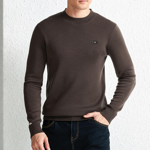 【Q】【新款DDS】大依优型大码长袖薄毛衫线衣针织衫休闲加肥加大男士胖子大码内搭上衣 商品图0