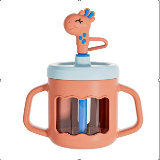 成长树玻璃牛奶杯-吸管300mL 商品图1