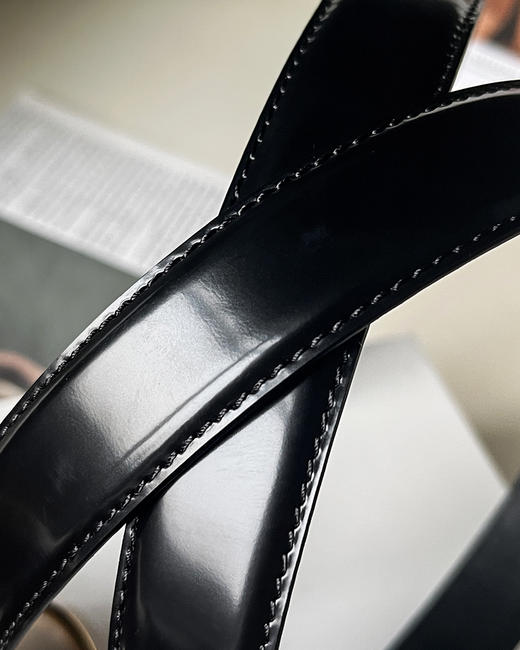 现货 THS 3.16-无 极简无标 进口开边珠牛皮腰带 亮皮皮带 2色 CR210 商品图11