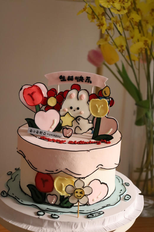 漫画风可爱花花小兔 商品图4