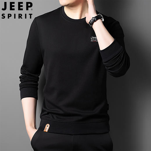 热卖中！！【线下专柜款】JEEP SPIRIT 男士纯棉圆领卫衣 商品图5