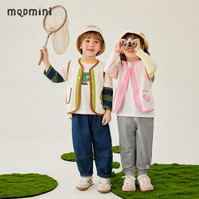 【80-130】【MQDmini】男女童春秋针织开衫坎肩马甲