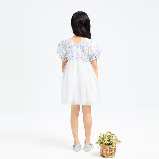 女童短袖连衣裙新款夏网纱甜美法式浪漫公主裙子安奈儿童装EG423087 商品图5